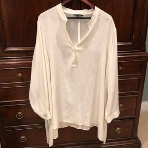 Lafayette 148 pure silk, cream blouse - 3x